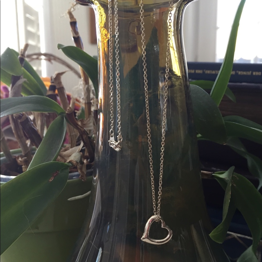 Heart Silvertone Pendant Necklace